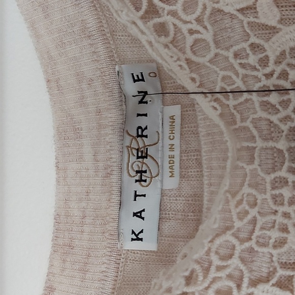 NWT Anthropologie Katherine Top with Crochet Detail Ivory Size 0 - Picture 4 of 8